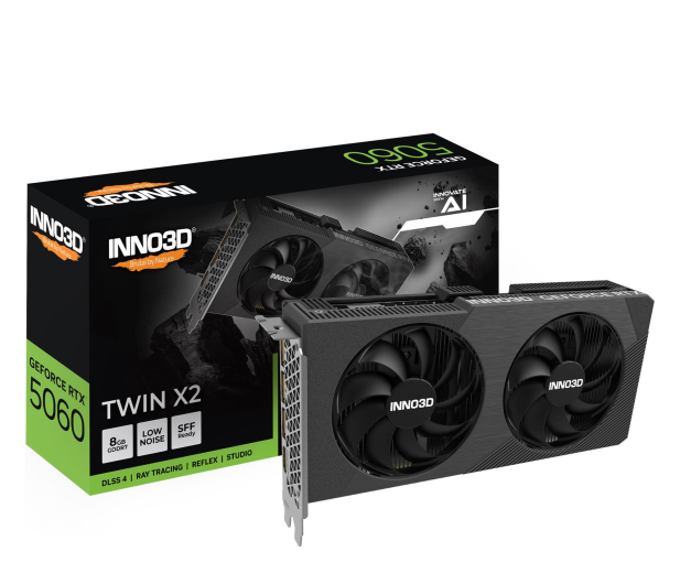 INNO3D GeForce RTX 5060 Twin X2 8GB GDDR7 DLSS4 N50602-08D7-195071N - 1332814 - zdjęcie